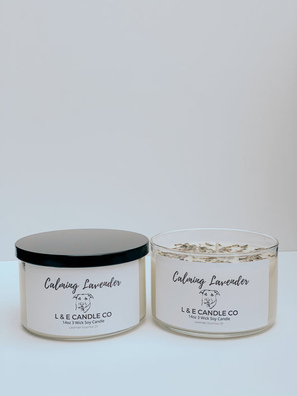 Calming Lavender 3 Wick Candle