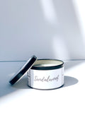 Sandalwoof 4oz Candle Tin