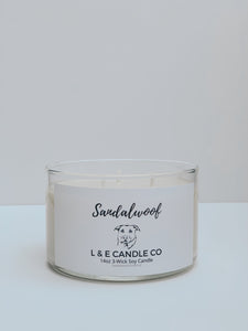 Sandalwoof 3 Wick Candle