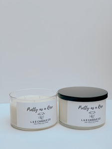 Pretty as a Rose 3 Wick Candle